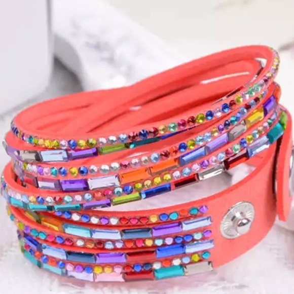 Rhinestone Wrap Choker Bracelet - Picture 4 of 8